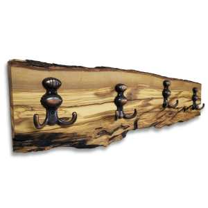 Wall Mounted Olive Wood Coat Rack