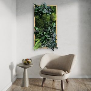 Leticia Squared Moss & Plant wall art