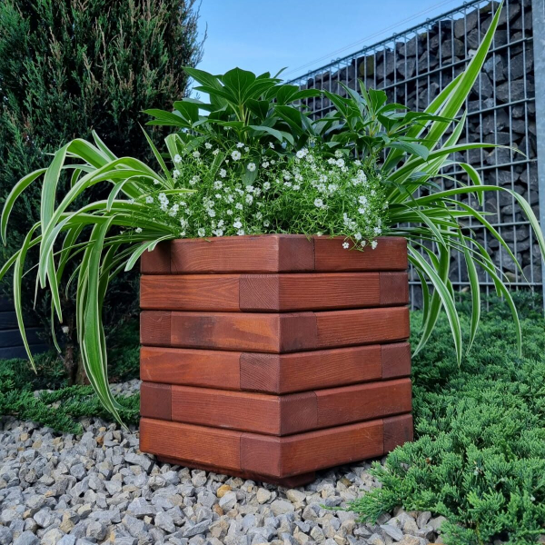 Hexagonal Pine Wooden Planter