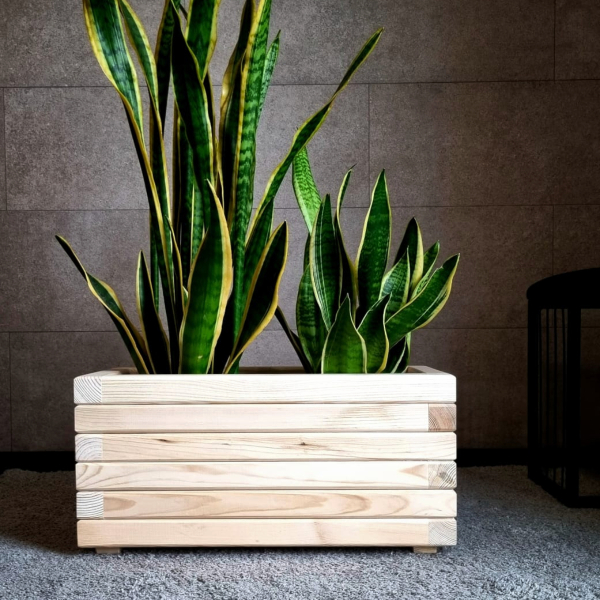 Wooden Rectangular Planter