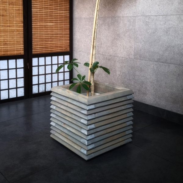 Large 3D Wooden Planter (Romb Profile)