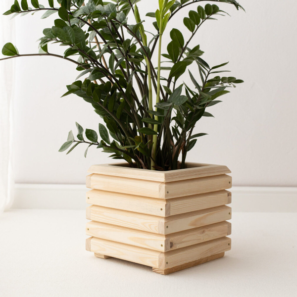 Small Wooden Pine Planter