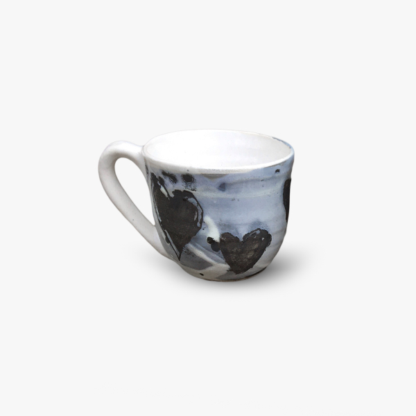 Blue hearts set cup