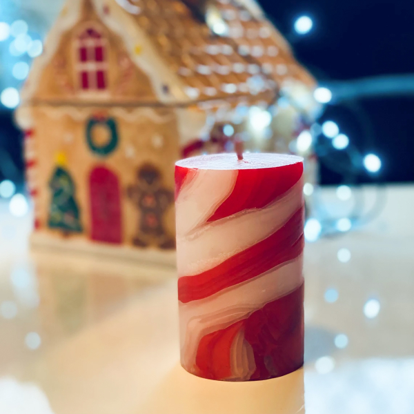 Candy Cane Festive Candle