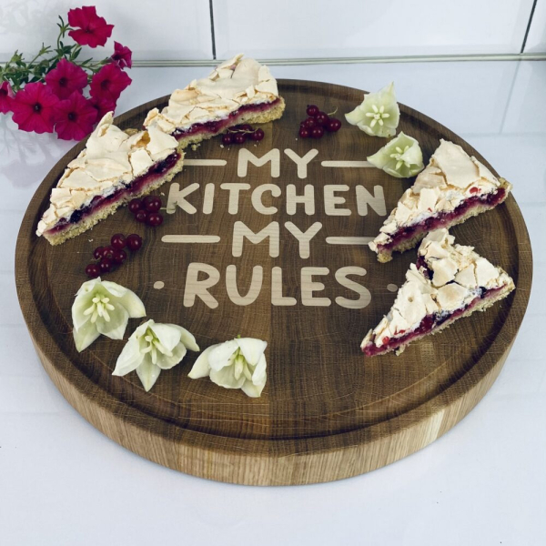 Cutting board "MY KITCHEN MY RULES"