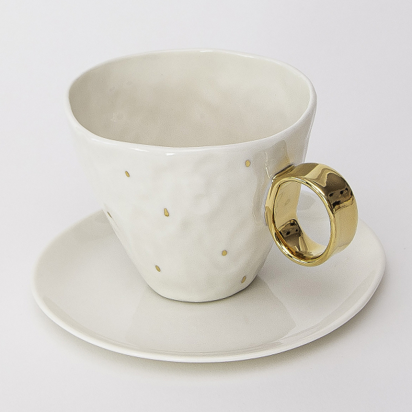 Freckle Princess - porcelain cup with plate