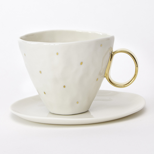 Freckle Princess - porcelain cup with plate