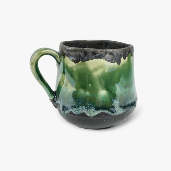 Green black bottom cup