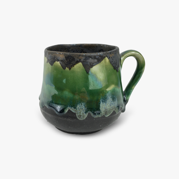 Green black bottom cup