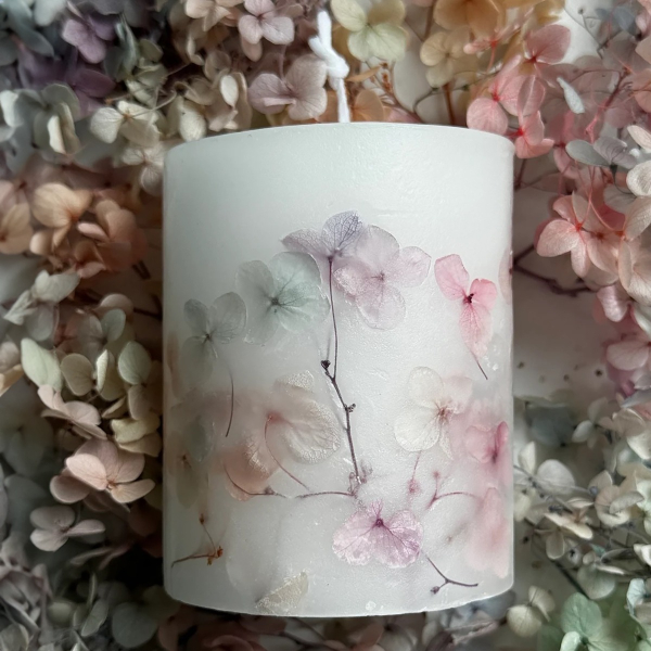 Hydrangea Flower Candle