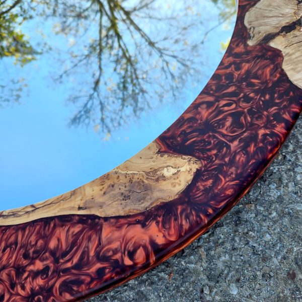 Resin & Olive Wood Mirror