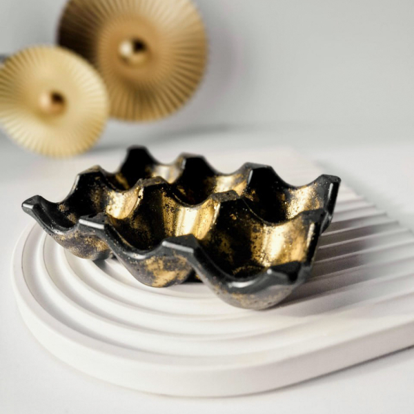 Egg Platter - Gold