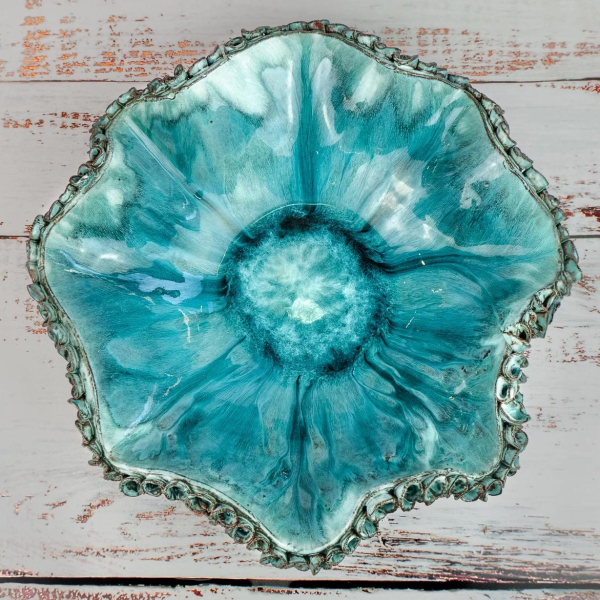 Platter "shell" turquoise