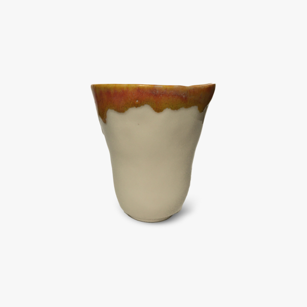 Porcelain cream copper cup