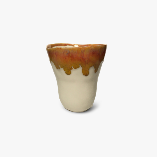 Porcelain cream copper cup