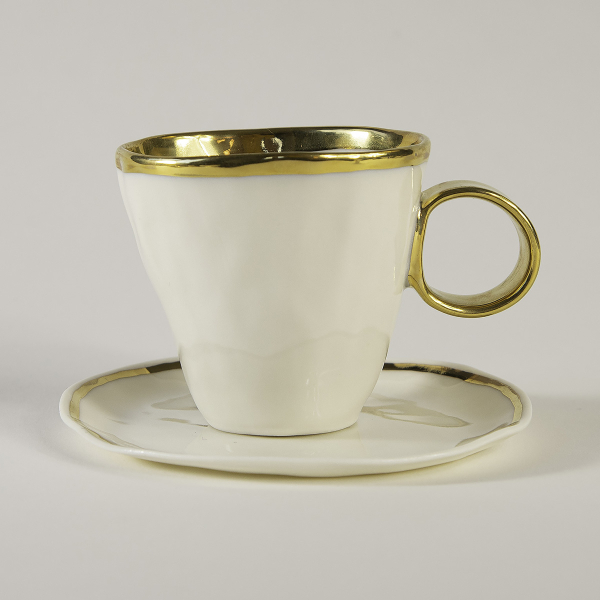 Dancer - porcelain espresso with plate