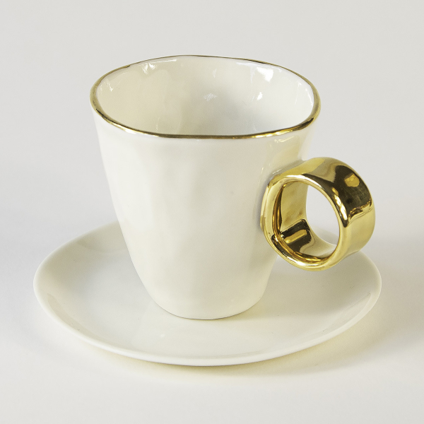 Ballerina - porcelain espresso cup with plate