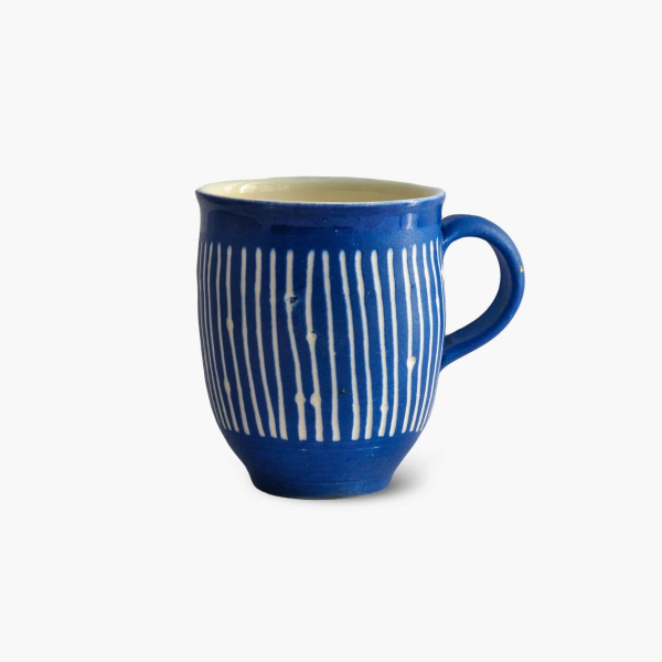 Blue porcelain mug