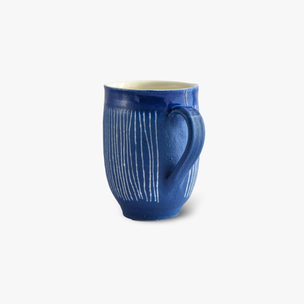 Blue porcelain mug