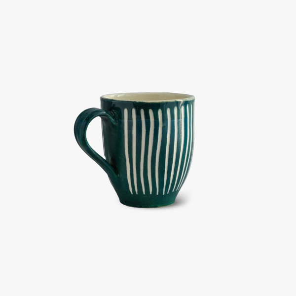 Green porcelain mug