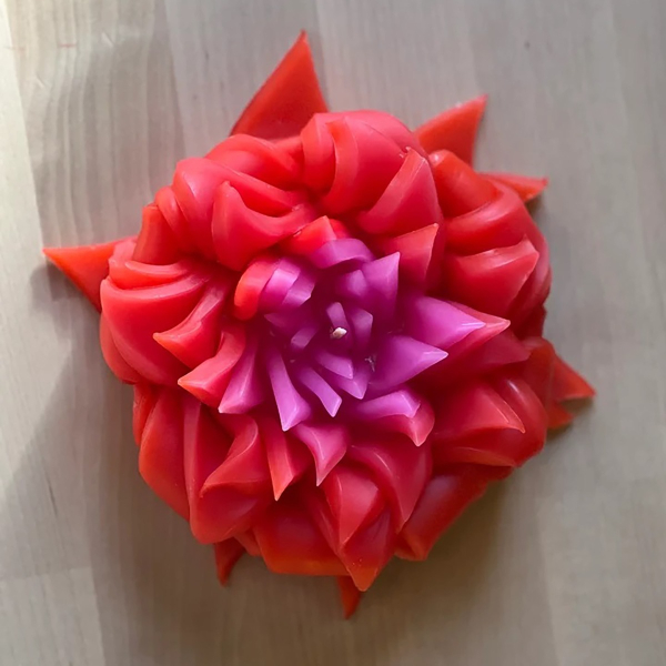 Red Flower Candle