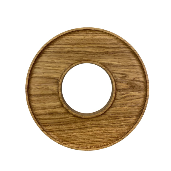 Round oak tray 