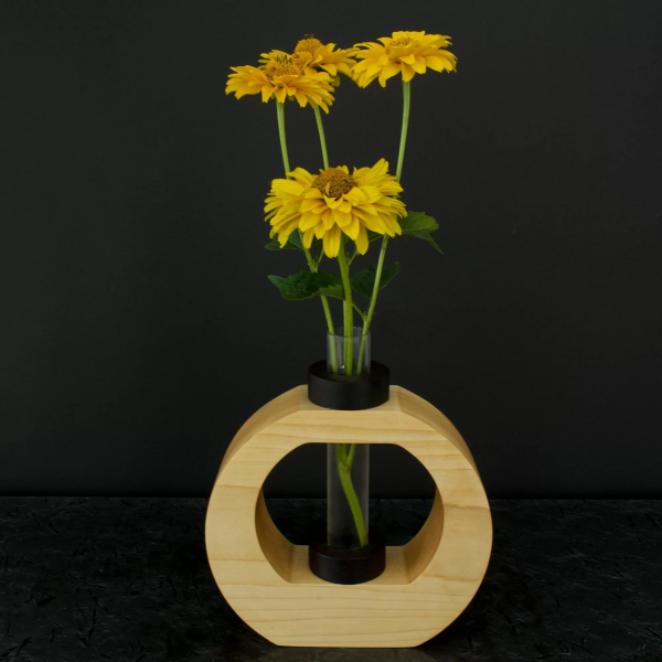 Wooden maple vase