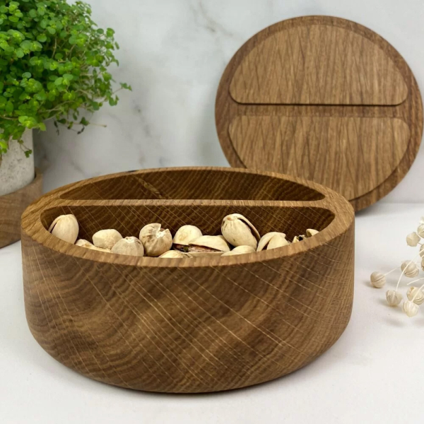 Wooden snack bowl