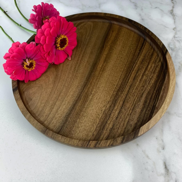 Wooden tray made of walnut