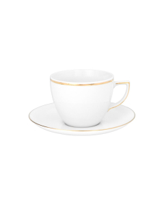 Set of cups with saucers for 6 people 12 pcs City Gold