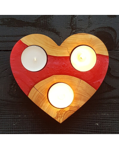 Heart Tealight Candle Holder - Red